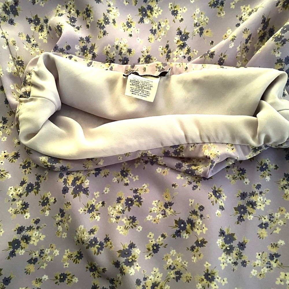 Tribal brand floral maxi skirt with lavender background stretch waist, size 10 - Picture 11 of 15